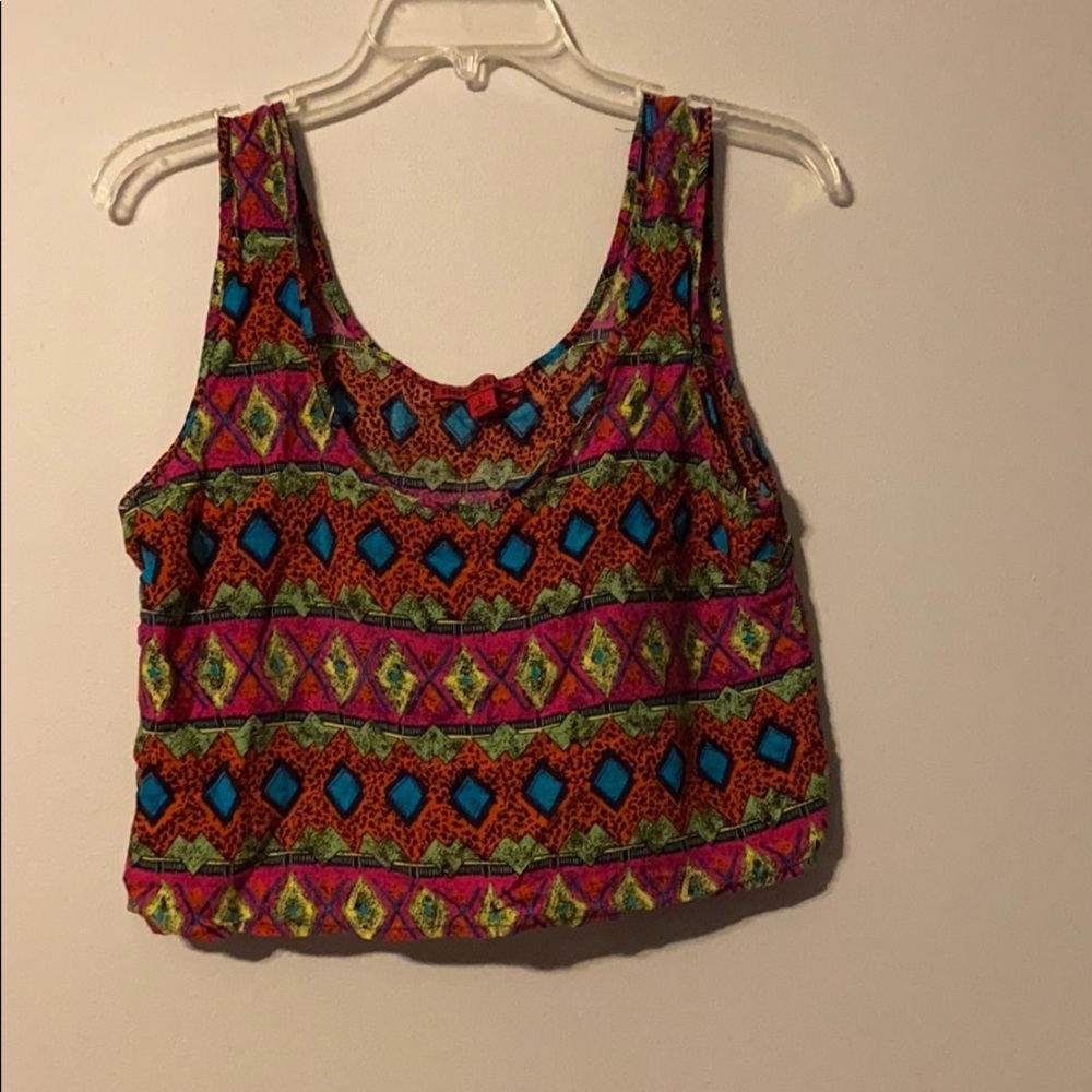 Colorful Tribal Crop Top